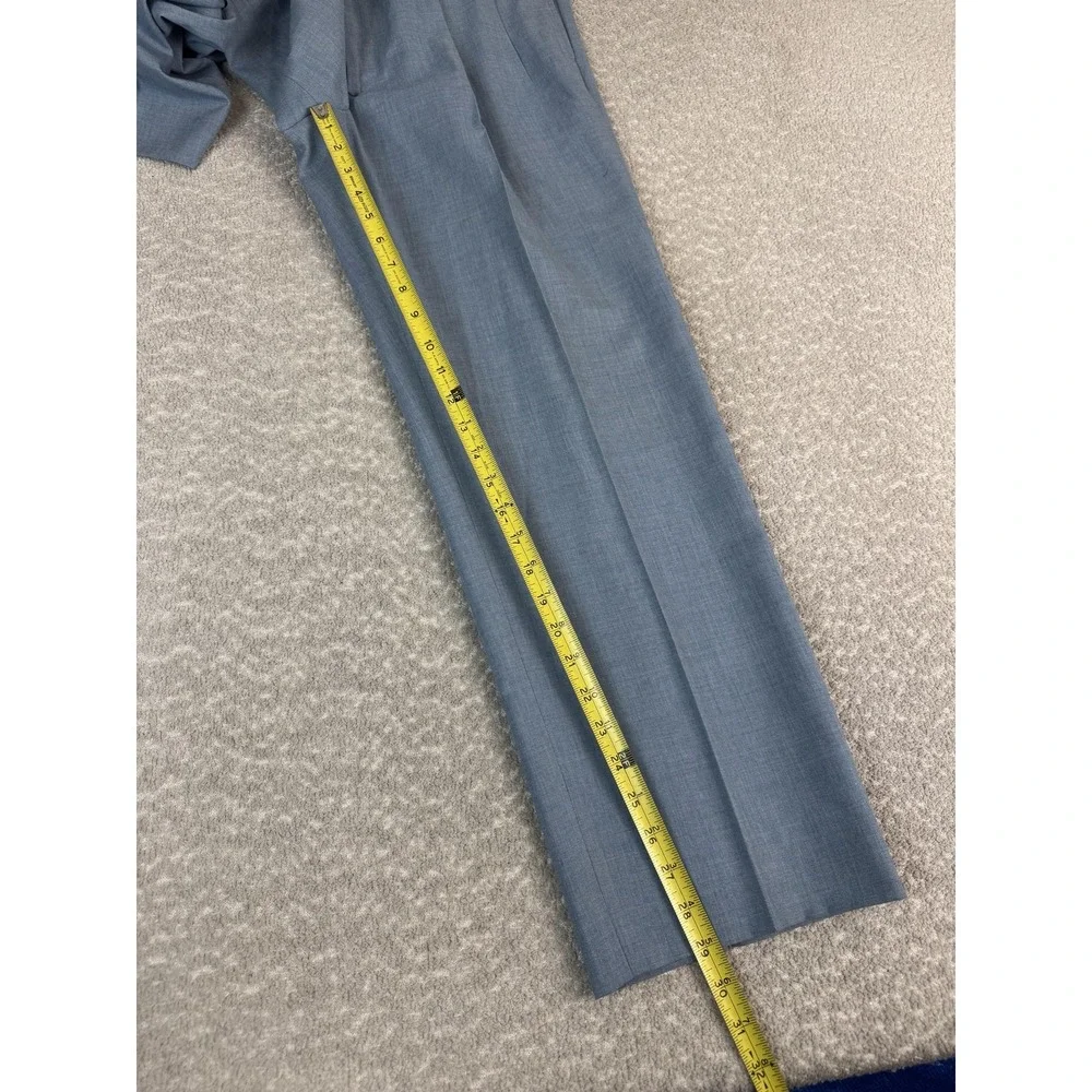Farah Vintage Dress‎ Pants Mens 35x29 Blue Pleated Straight Classic Business